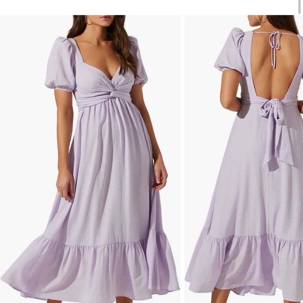 NWT Astr the Label Purple mid length dress